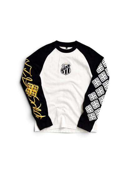 BLACK/ WHITE SANTOS LONGSLEEVE (BUY 2 = 10% OFF THE 2ND)