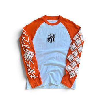 ORANGE/ WHITE SANTOS LONGSLEEVE (BUY 2 = 10% OFF THE 2ND)