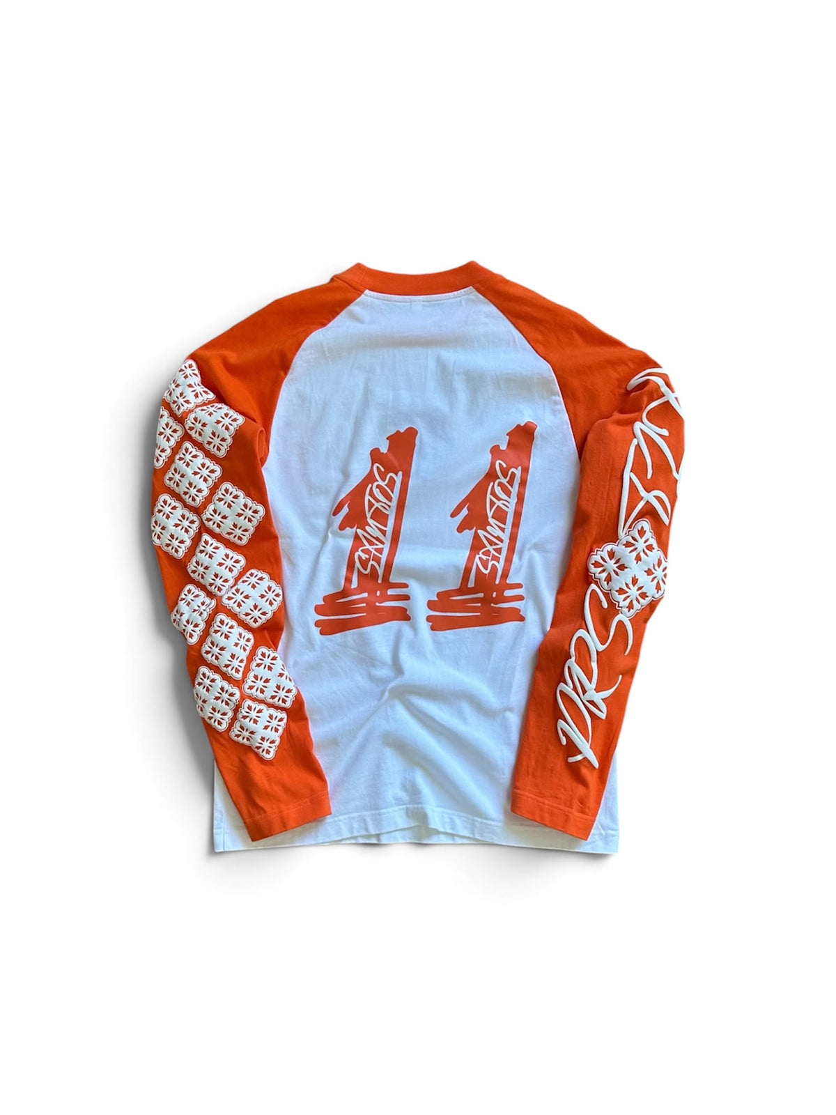 ORANGE/ WHITE SANTOS LONGSLEEVE (BUY 2 = 10% OFF THE 2ND)