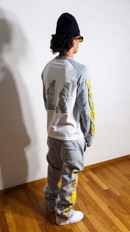 GREY/ WHITE SANTOS LONGSLEEVE (BUY 2 = 10% OFF THE 2ND)